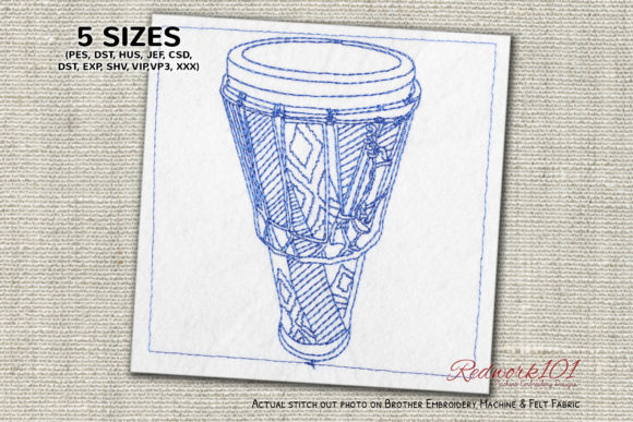 Ashiko Drum Redwork Review for Craft Fair Products