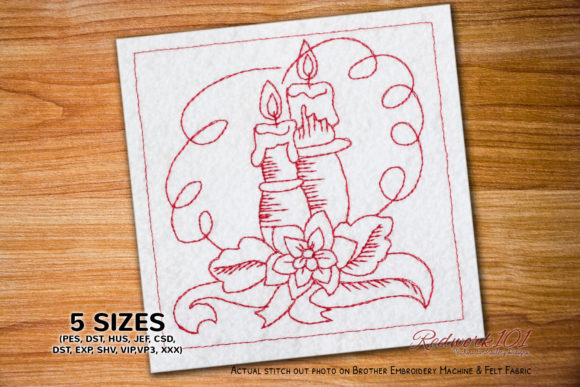 Christmas Candles Machine Embroidery Design Review