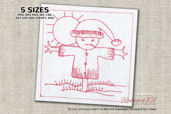 Christmas Scarecrow Bluework Embroidery Review