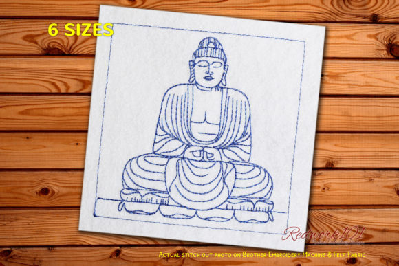 Meditating Buddha Redwork Design Review