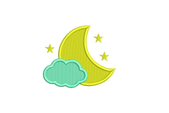 Moon and Cloud Design Review for Business Merchandise