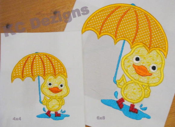 Puddle Duck Standing with Umbrella Embroidery Review