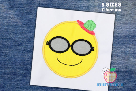 Sun with Sunglasses Emoji Applique Review
