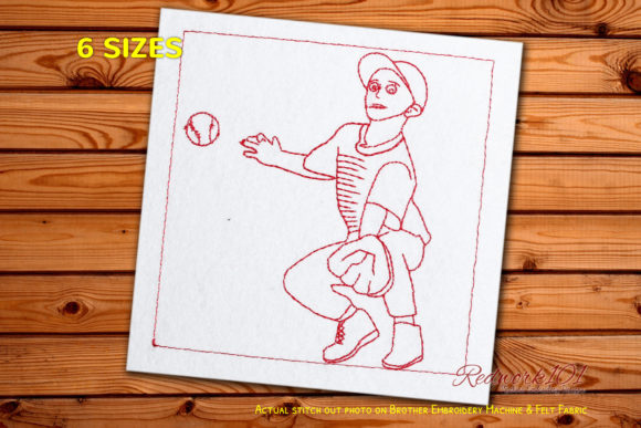 Teenager Baseball Player Catches Embroidery Review